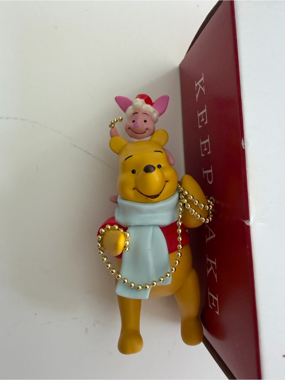 Disney Winnie the Pooh & Piglet Holiday Ornament — Yellow/Pink New in Box